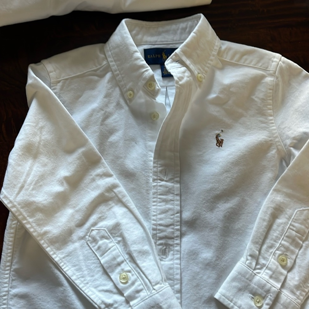 Toddler boys Polo Ralph Lauren White dress shirt in a 3t
